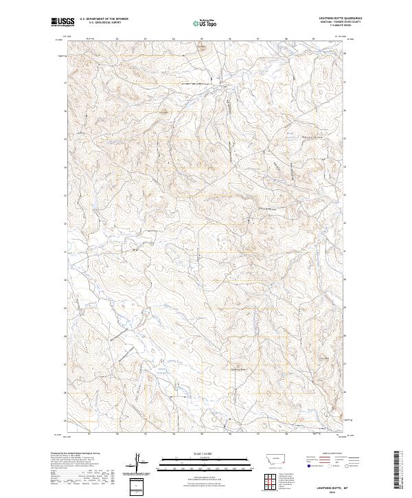 USGS Topographic Map – Lightning Butte