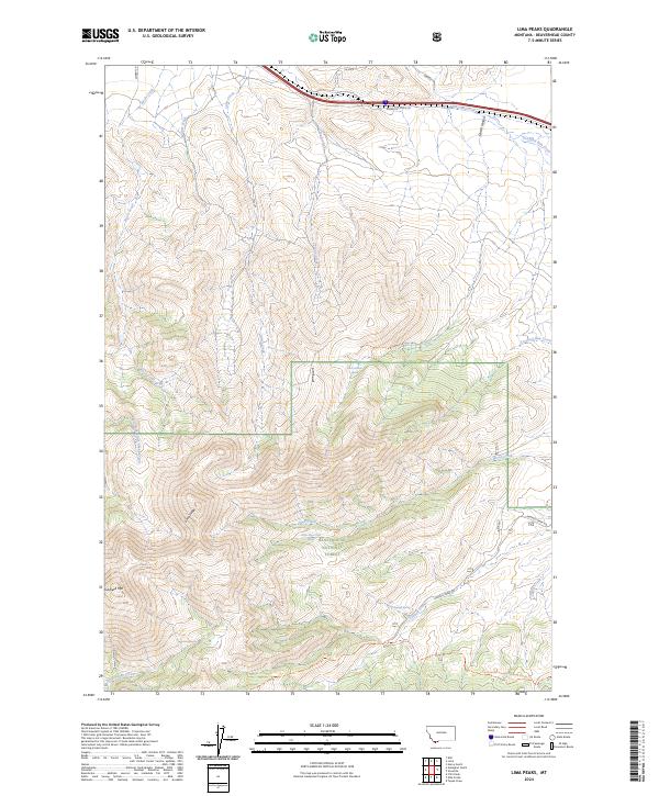USGS Topographic Map – Lima Peaks