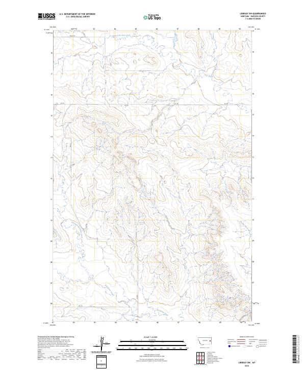 USGS Topographic Map – Lindsay SW