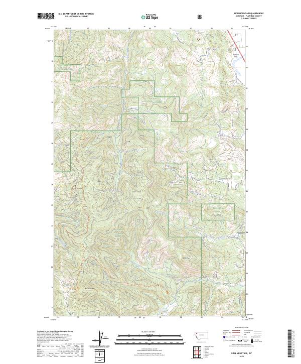USGS Topographic Map – Lion Mountain