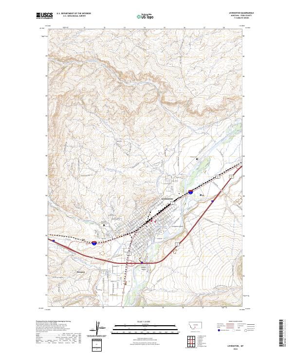 USGS Topographic Map – Livingston