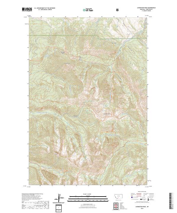 USGS Topographic Map – Livingston Peak