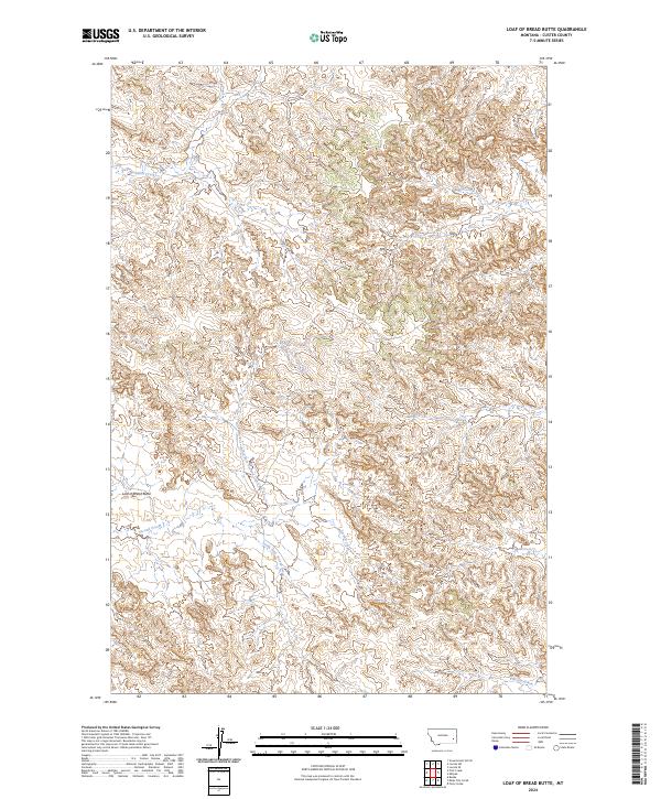USGS Topographic Map – Loaf of Bread Butte