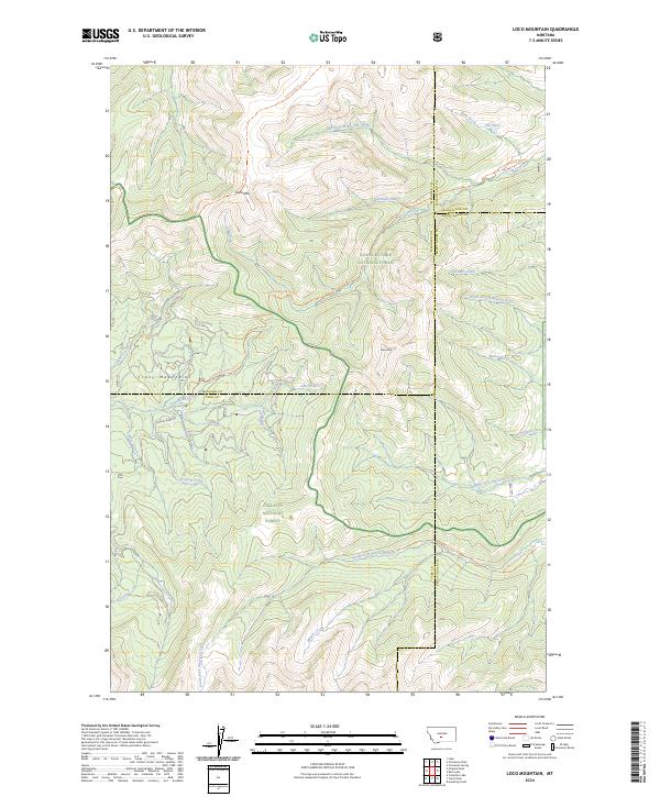 USGS Topographic Map – Loco Mountain