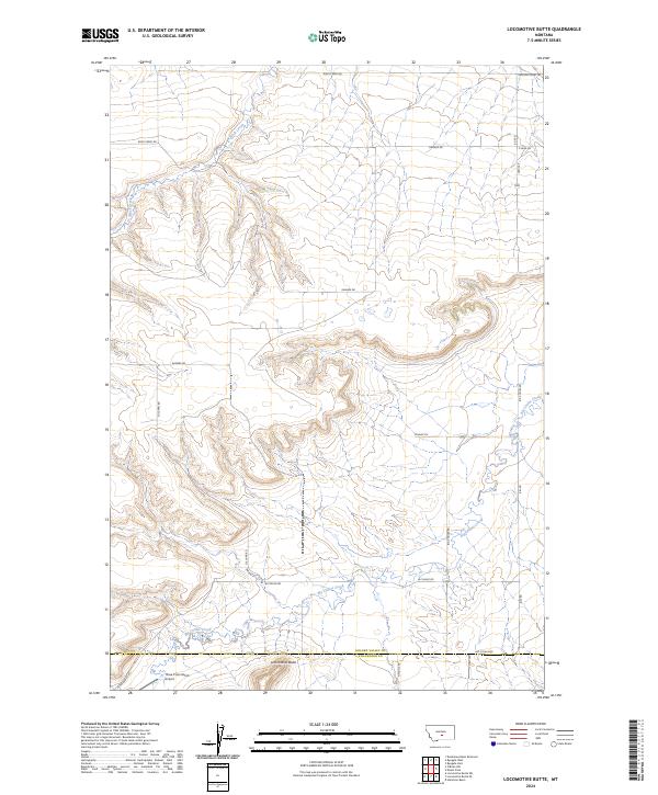 USGS Topographic Map – Locomotive Butte