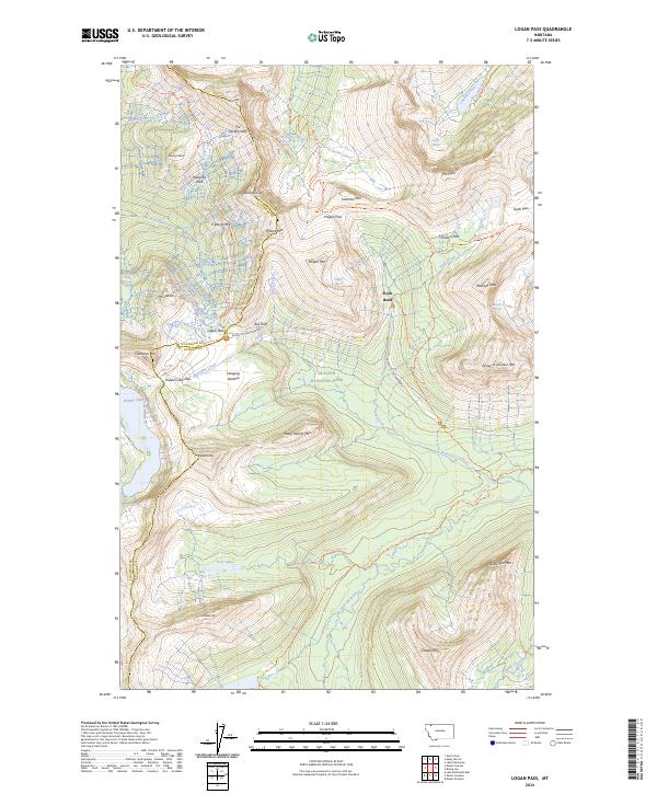 USGS Topographic Map – Logan Pass