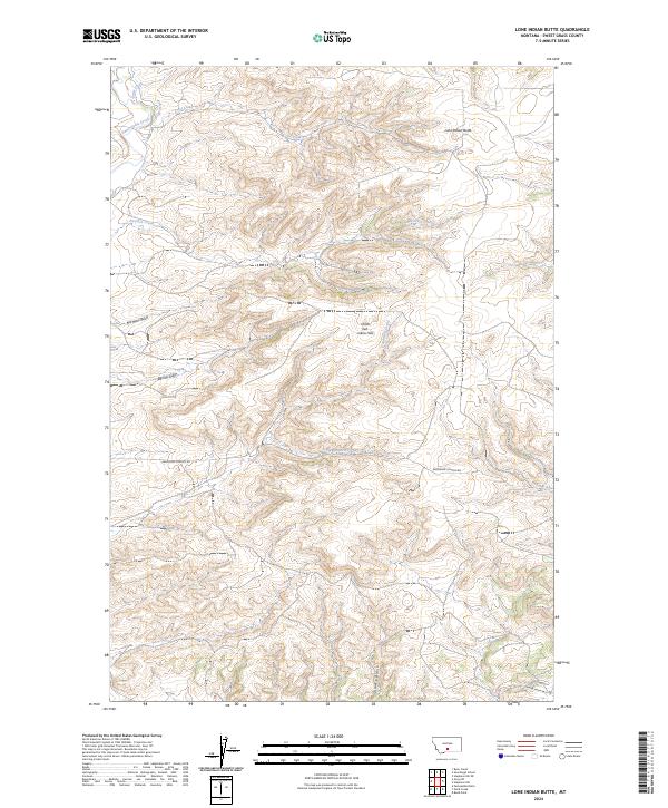 USGS Topographic Map – Lone Indian Butte