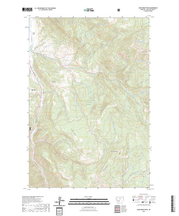 USGS Topographic Map – Lone Indian Peak