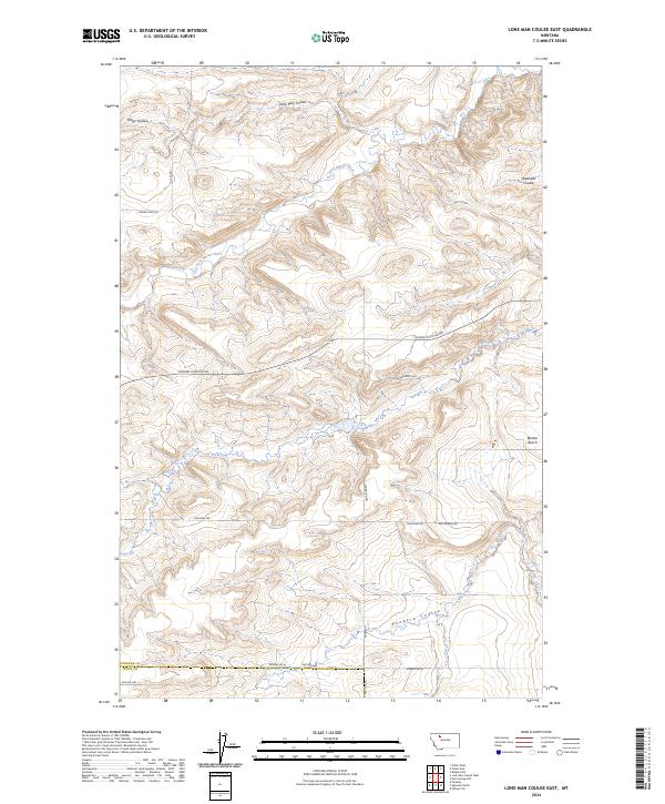 USGS Topographic Map – Lone Man Coulee East