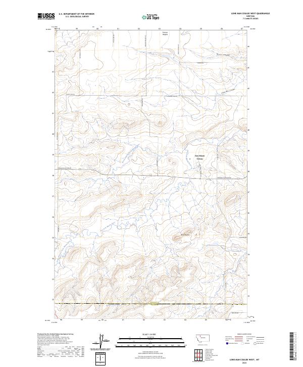 USGS Topographic Map – Lone Man Coulee West