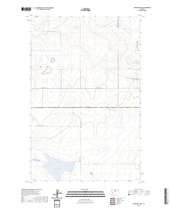 USGS Topographic Map – Lonesome Lake