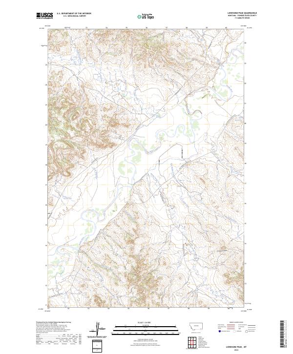 USGS Topographic Map – Lonesome Peak