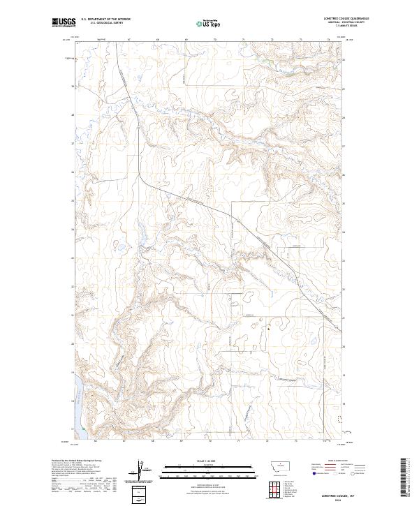 USGS Topographic Map – Lonetree Coulee