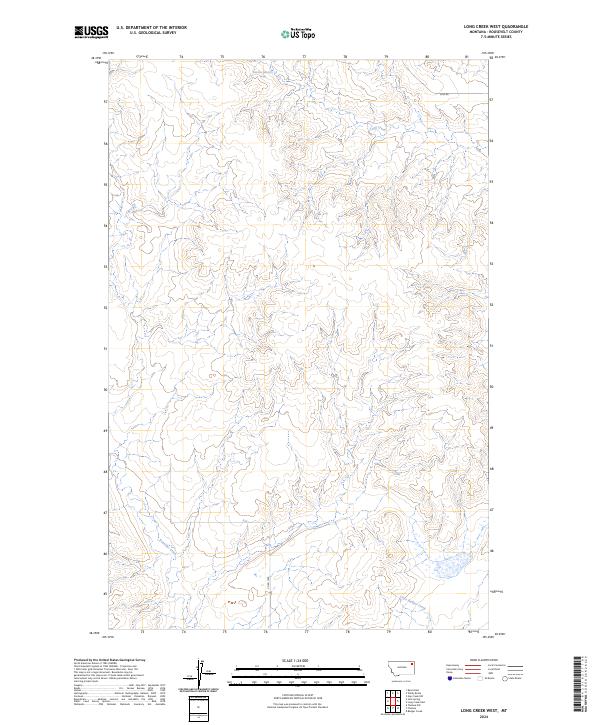 USGS Topographic Map – Long Creek West