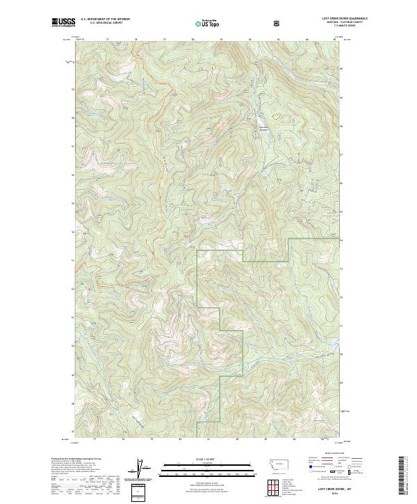 USGS Topographic Map – Lost Creek Divide