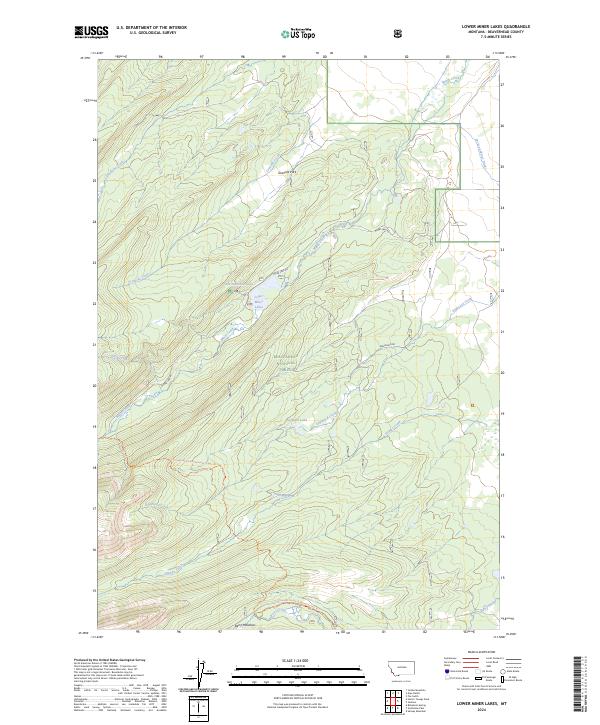 USGS Topographic Map – Lower Miner Lakes