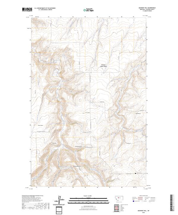 USGS Topographic Map – Mahoney Hill