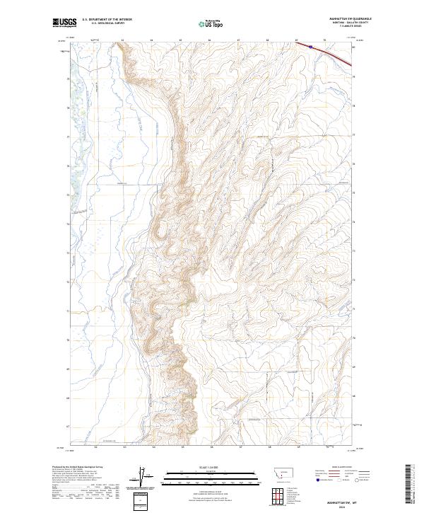 USGS Topographic Map – Manhattan SW