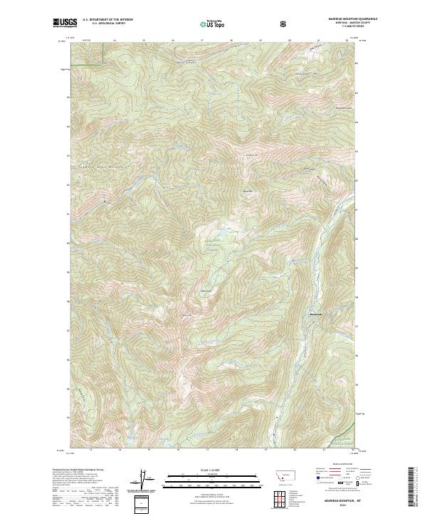 USGS Topographic Map – Manhead Mountain