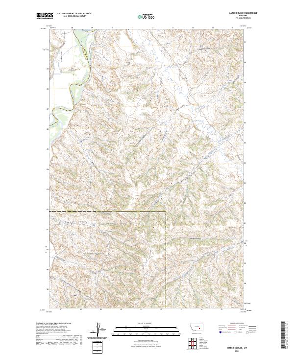 USGS Topographic Map – Marsh Coulee