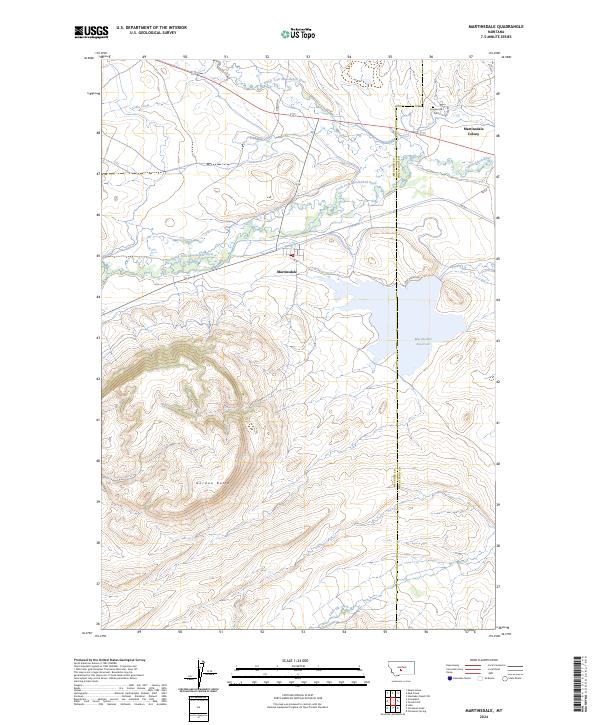 USGS Topographic Map – Martinsdale