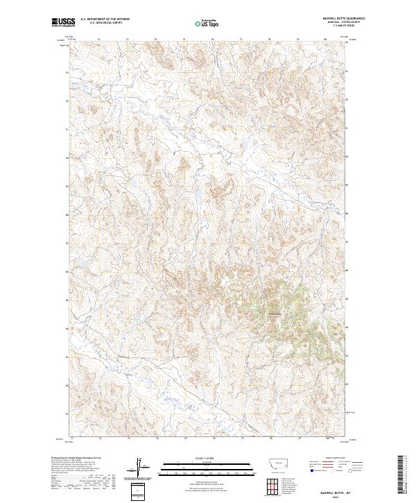 USGS Topographic Map – Maxwell Butte