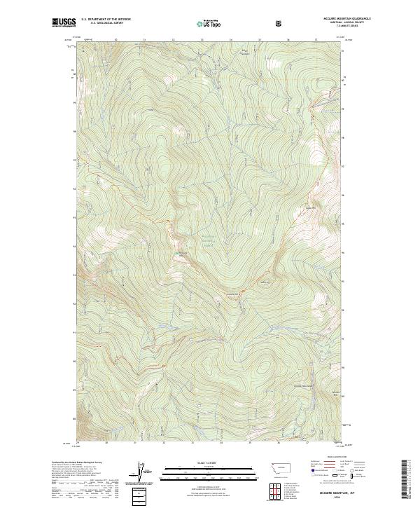 USGS Topographic Map – McGuire Mountain