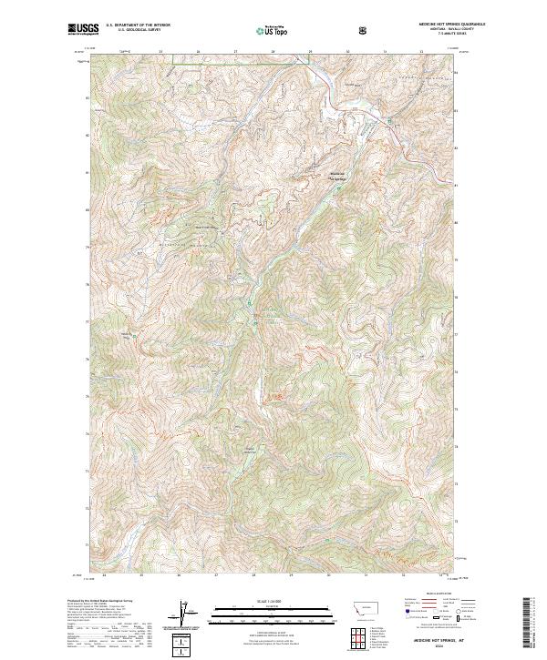 USGS Topographic Map – Medicine Hot Springs