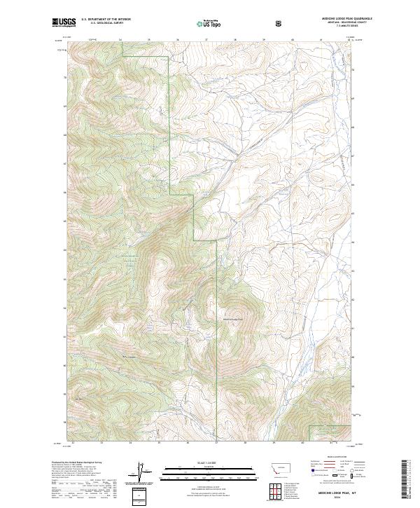 USGS Topographic Map – Medicine Lodge Peak