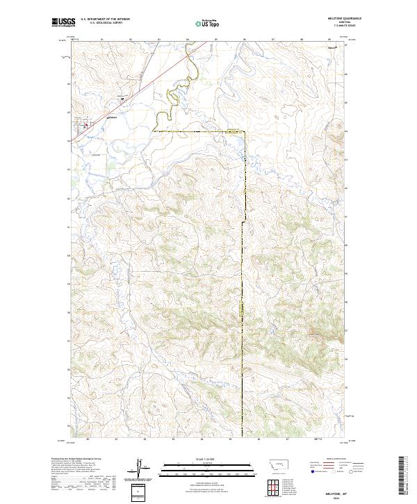 USGS Topographic Map – Melstone