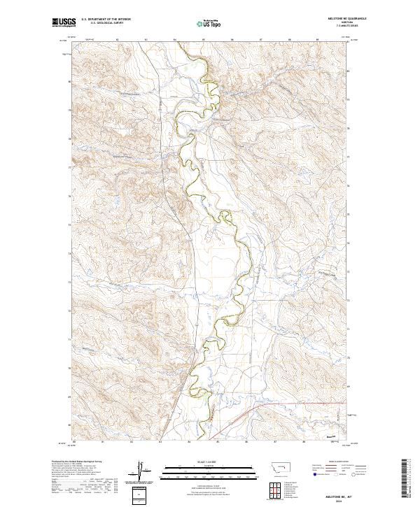 USGS Topographic Map – Melstone NE