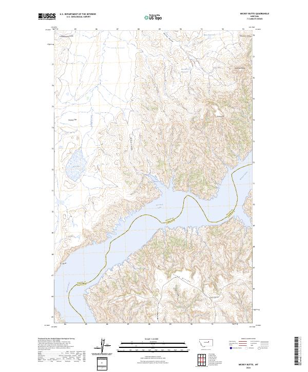 USGS Topographic Map – Mickey Butte
