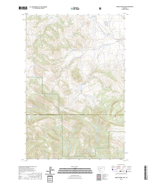 USGS Topographic Map – Middle Creek Lake
