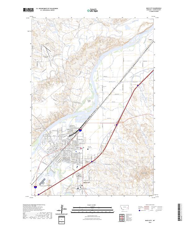 USGS Topographic Map – Miles City
