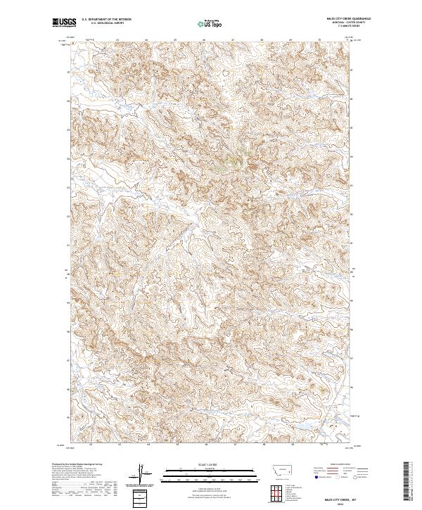 USGS Topographic Map – Miles City Creek