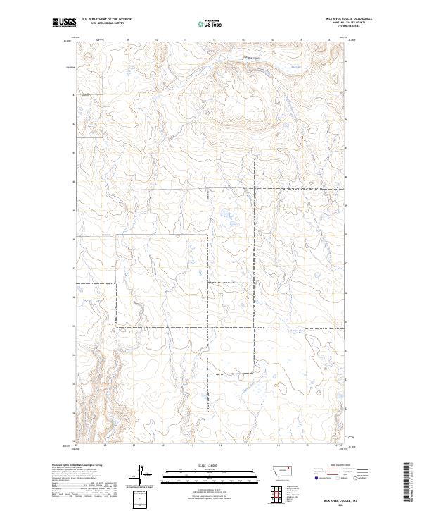USGS Topographic Map – Milk River Coulee