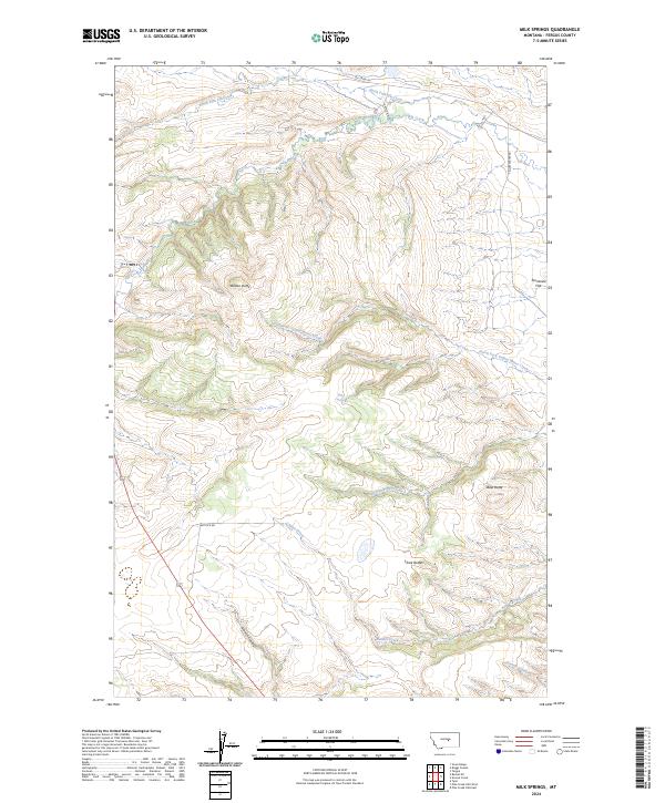 USGS Topographic Map – Milk Springs