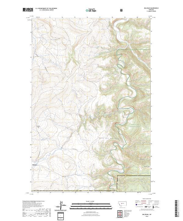 USGS Topographic Map – Millegan