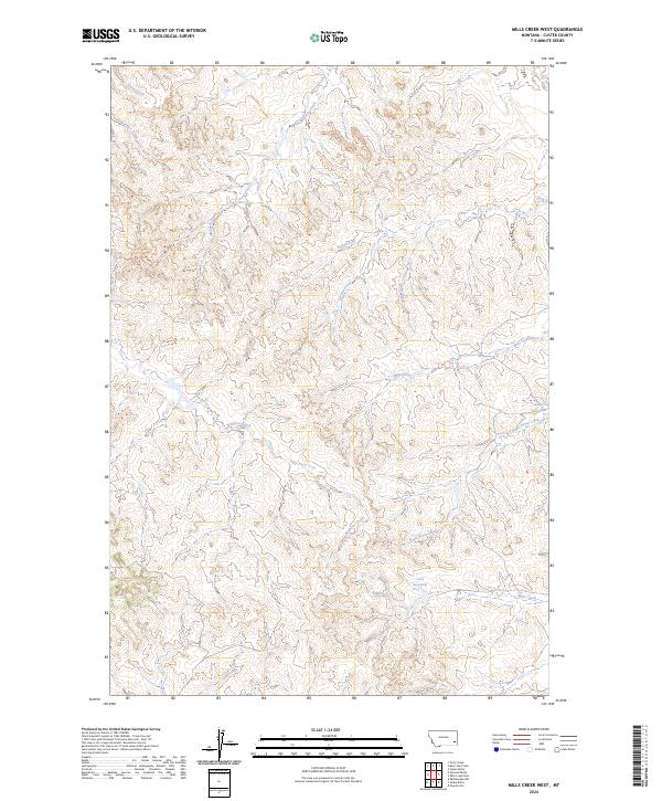USGS Topographic Map – Mills Creek West