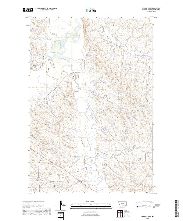 USGS Topographic Map – Monday Creek