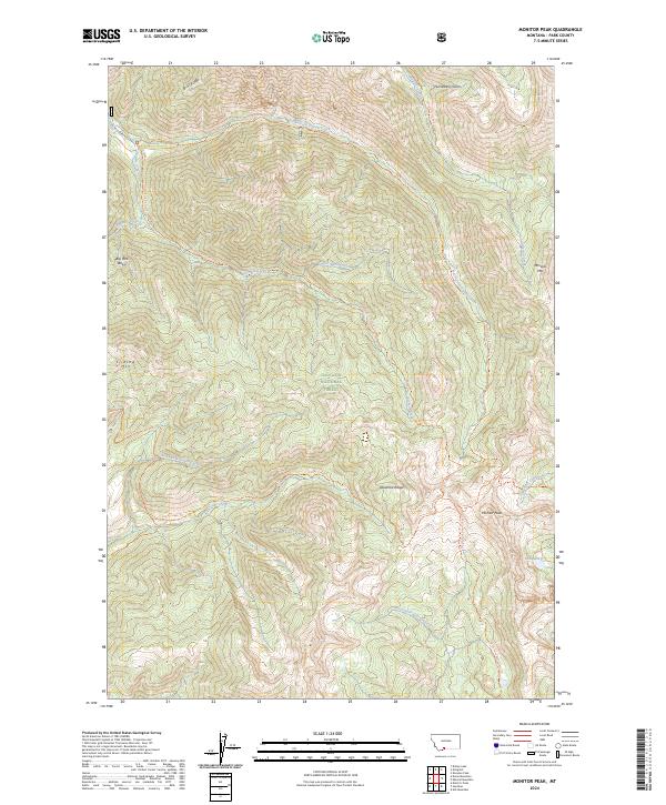 USGS Topographic Map – Monitor Peak
