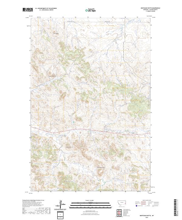 USGS Topographic Map – Montague Butte