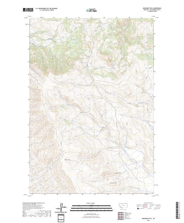 USGS Topographic Map – Monument Hill