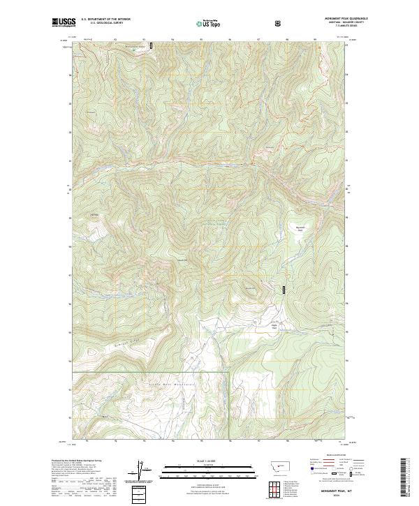 USGS Topographic Map – Monument Peak