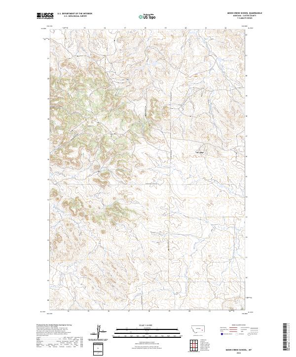 USGS Topographic Map – Moon Creek School