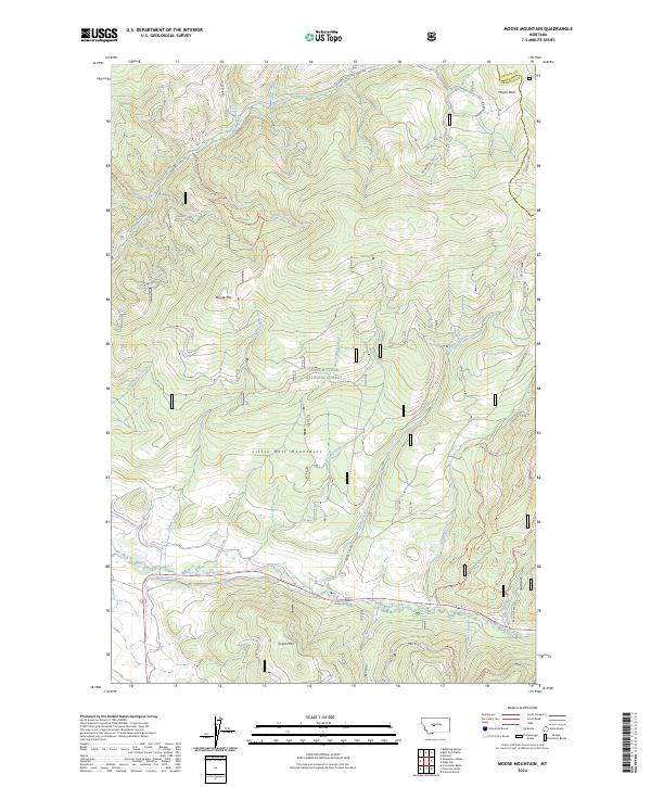 USGS Topographic Map – Moose Mountain