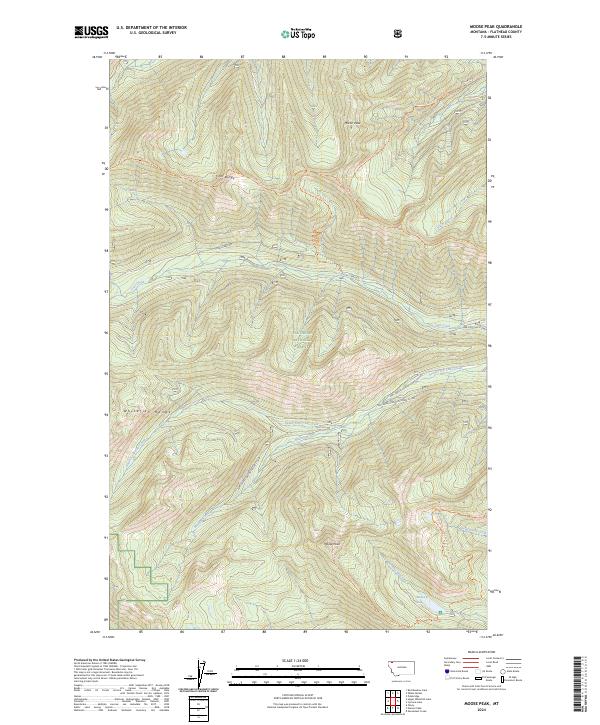 USGS Topographic Map – Moose Peak
