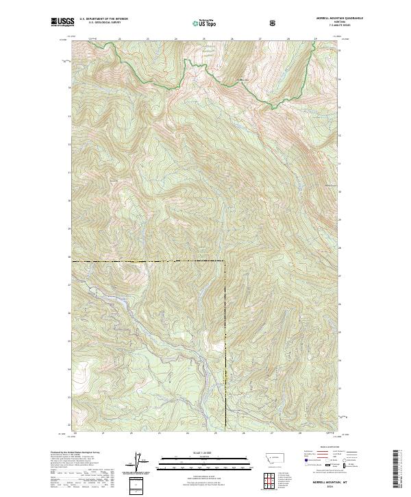 USGS Topographic Map – Morrell Mountain