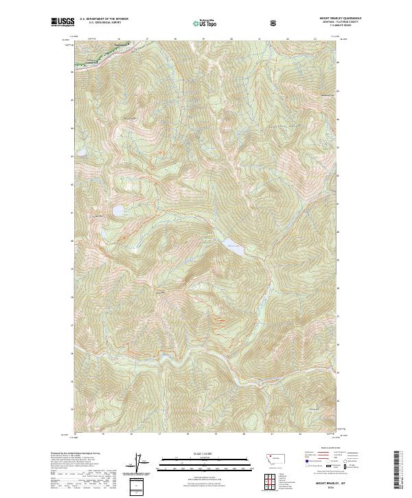 USGS Topographic Map – Mount Bradley