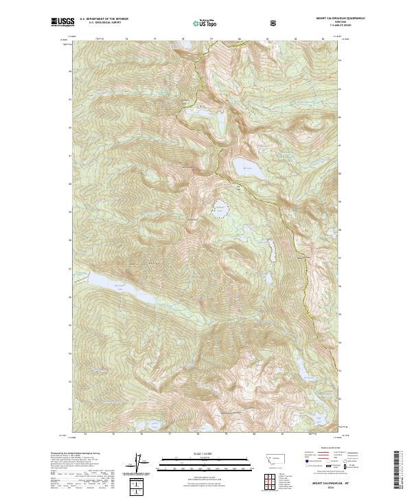 USGS Topographic Map – Mount Calowahcan